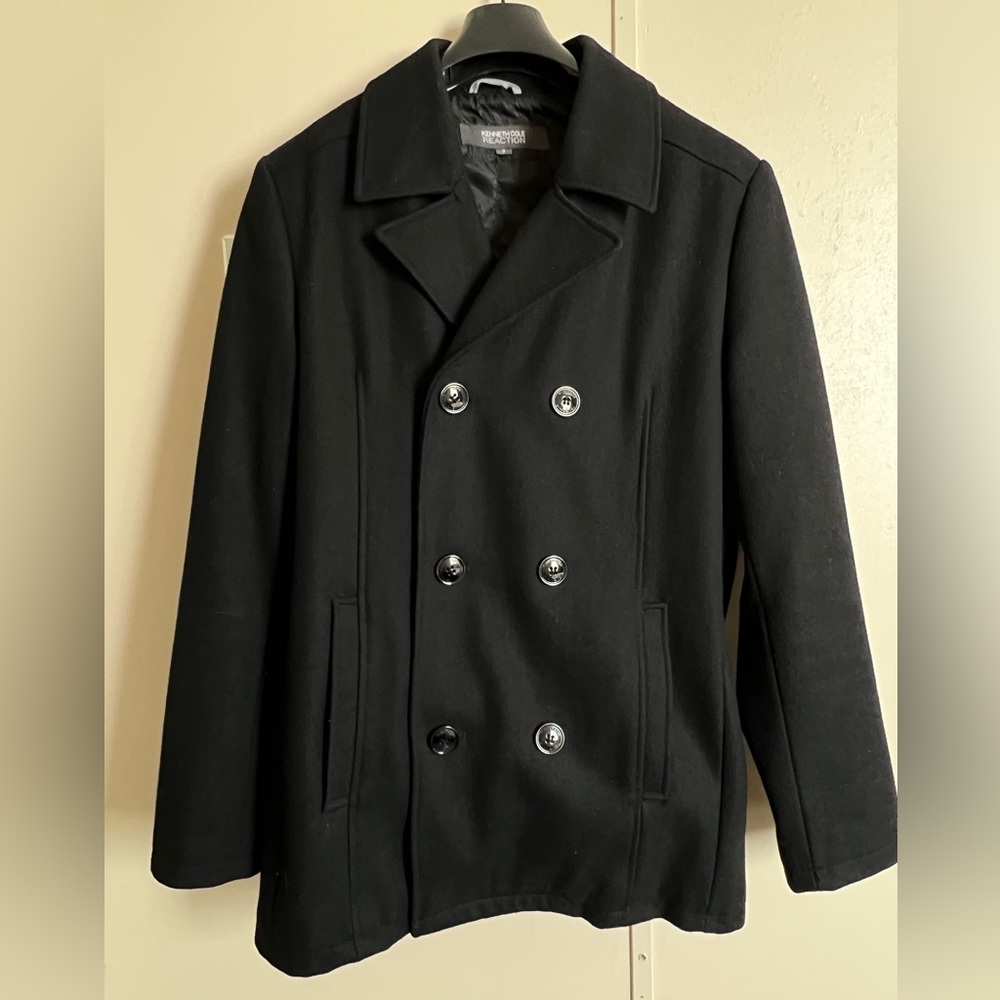 Kenneth Cole Reaction Men’s Black Peacoat